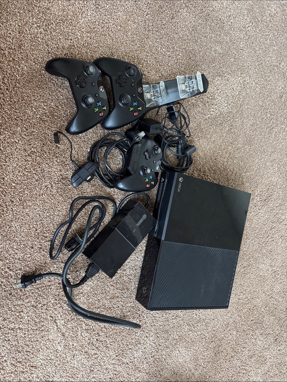 Xbox One Console Bundle with Three Black Wireless Controllers